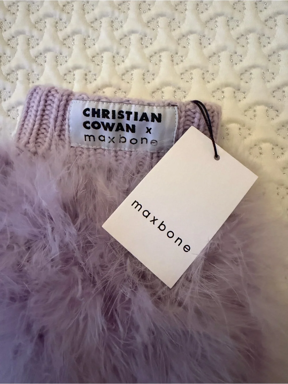 Christian Cowan x Max & Bone Lavender Faux Fur Pet Sweater SMALL MSRP $98